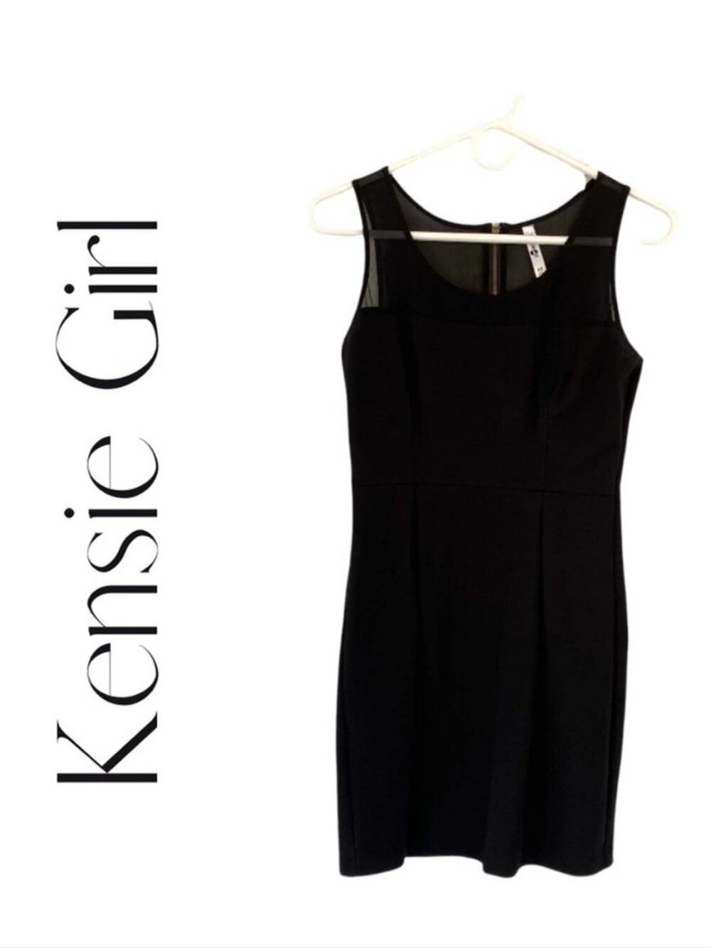 Kensie Girl Play Date Sheer Top Little Black Dress